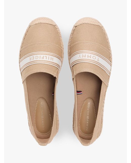 Tommy Hilfiger White Canvas Denim Espadrilles
