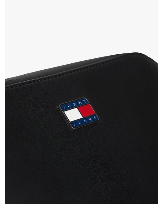 Tommy Hilfiger Black Essential Metal Logo Crossbody Camera Bag