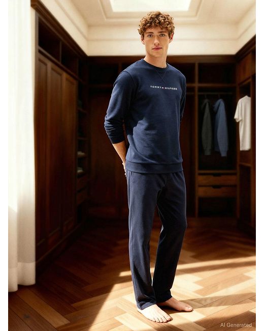 Tommy Hilfiger Blue Th Original French Terry Lounge Sweatshirt for men