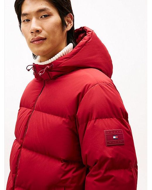 Tommy Hilfiger Wasserabweisende Puffer-Jacke Mit Daunen in Red für Herren