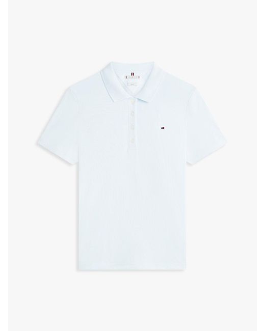 Tommy Hilfiger White 1985 Slim Fit Pique Polo Shirt