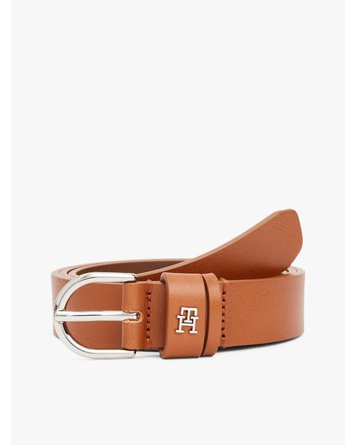 Tommy Hilfiger Brown Essential Th Monogram Leather Belt
