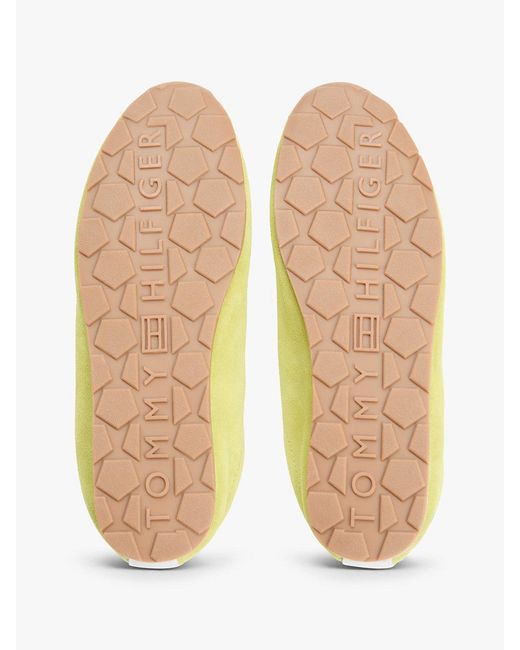 Tommy Hilfiger Yellow Th Monogram Suede Low Profile Trainers