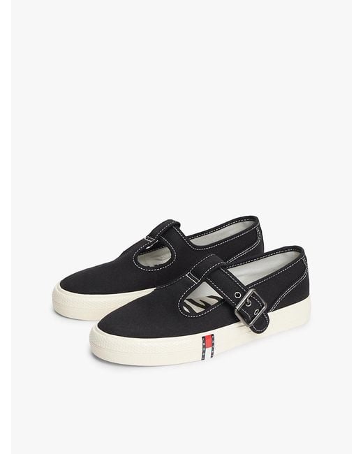 Tommy Hilfiger White Archive Mary Jane Buckle Trainers