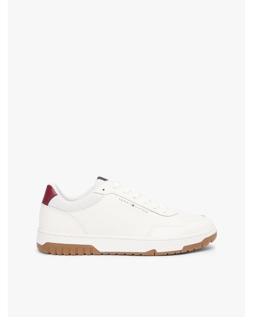Tommy Hilfiger White Lightweight Basketball Trainers With Leather for men