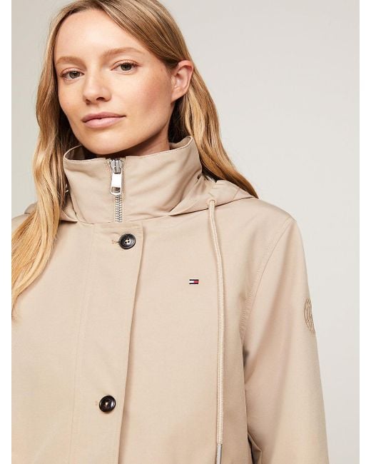 Tommy Hilfiger White Essential Relaxed Water Repellent Parka