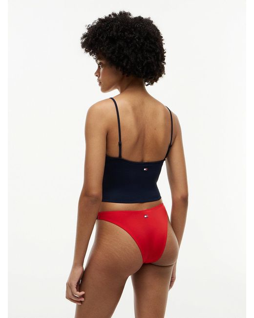 Tommy Hilfiger Blue Signature Colour-Blocked Tankini Top