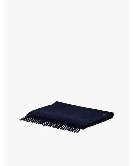 Tommy Hilfiger Hilfiger Flag Kasjmier Sjaal Met Franje in het Blue voor heren