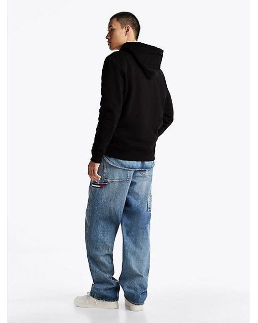 Tommy Hilfiger Hoodie Met Trekkoord En Logo in het Black voor heren