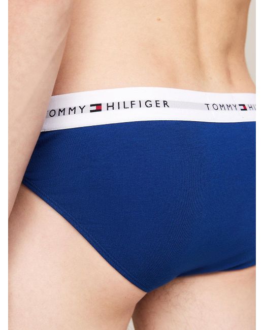 Tommy Hilfiger Blue 3-pack Signature Essential Logo Waistband Briefs for men