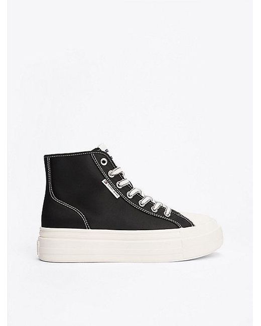 Tommy Hilfiger Black High-Top Plateau-Sneaker