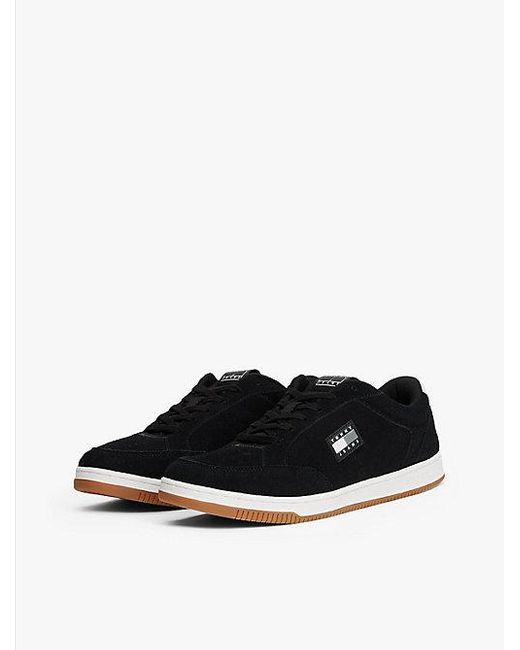 Tommy Hilfiger Suède Sneaker Met Cupsole in het White voor heren