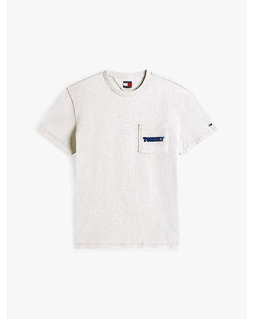 Tommy Hilfiger Slim T-Shirt Met Ronde Hals En Logo-Graphic in het White voor heren