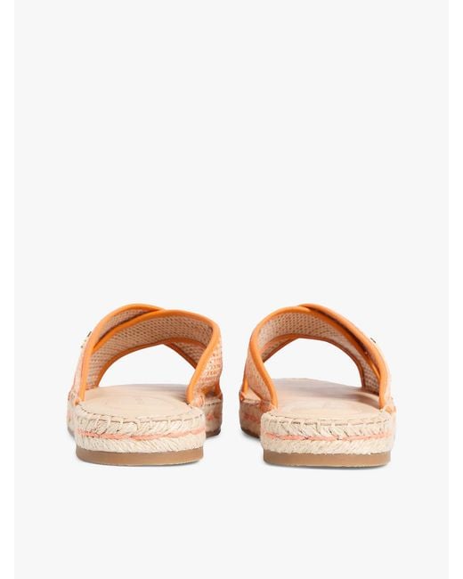 Tommy Hilfiger Natural Raffia Th Monogram Espadrille Mules