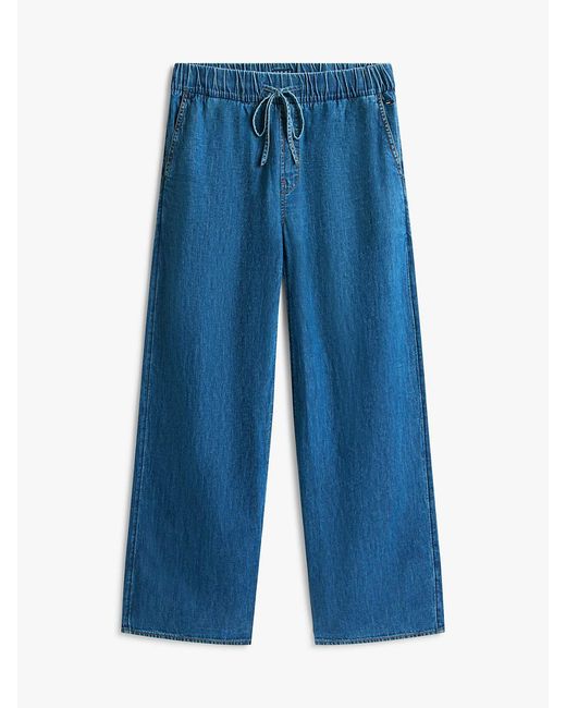 Tommy Hilfiger Blue Chambray Denim Loose Drawstring Trousers
