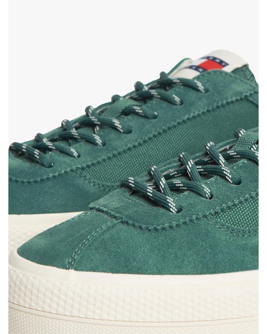 Tommy Hilfiger Green Canvas Archive Runner Trainers for men