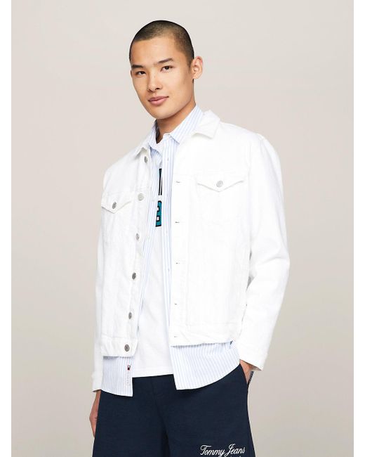 Tommy Hilfiger Ryan Regular White Denim Trucker Jacket for men