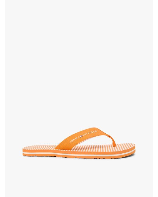 Tommy Hilfiger Multicolor Webbing Strap Ithaca Stripe Flip-Flops