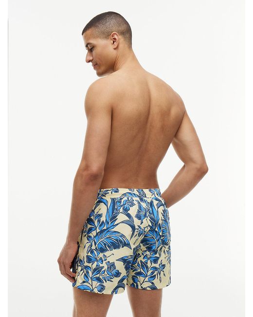 Tommy Hilfiger Yellow Essential Print Mid Length Swim Shorts for men