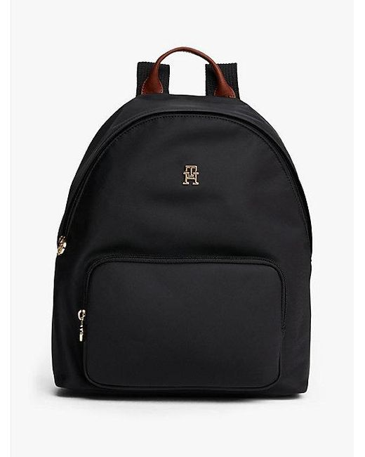 Mochila Con Monograma Th Tommy Hilfiger de color Black