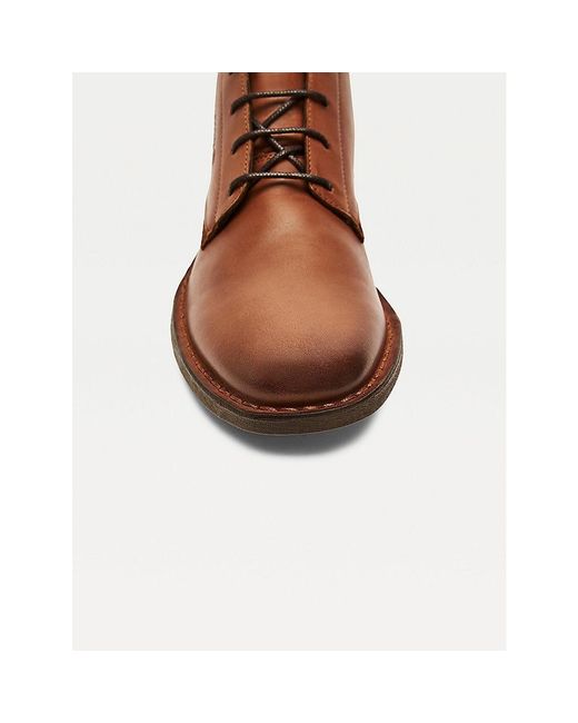tommy hilfiger dressy leather lace up boot