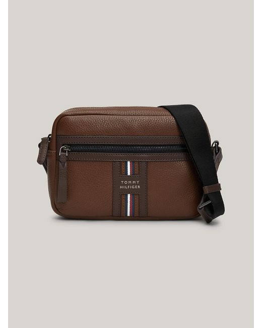 Petit sac bandoulière Premium Leather Tommy Hilfiger pour homme en coloris Brown