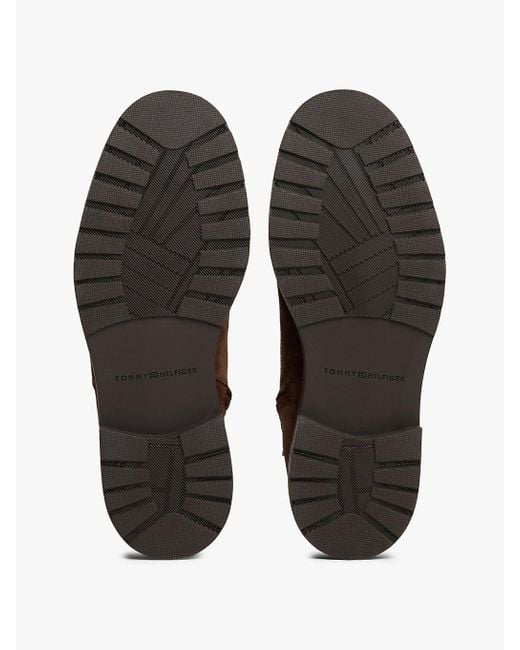 Bottes Mocassins Crantées En Daim Tommy Hilfiger pour homme en coloris Brown