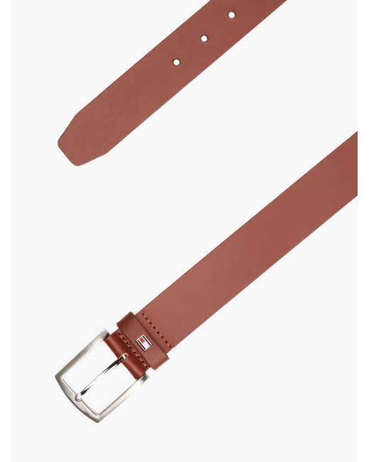 Cintura Denton Con Bandierina Sul Passante di Tommy Hilfiger in Brown da Uomo