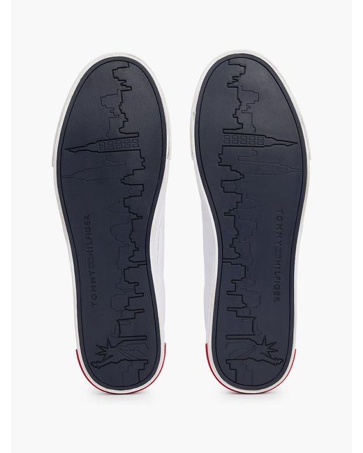 Tommy Hilfiger Natural Essential Leather Vulcanised Trainers for men