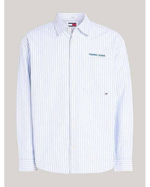 Tommy Hilfiger Classic Regular Fit Overhemd Met Strepen in het White voor heren