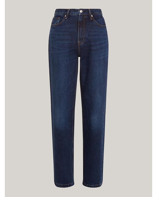 Tommy Hilfiger Blue High Rise Straight Relaxed Jeans