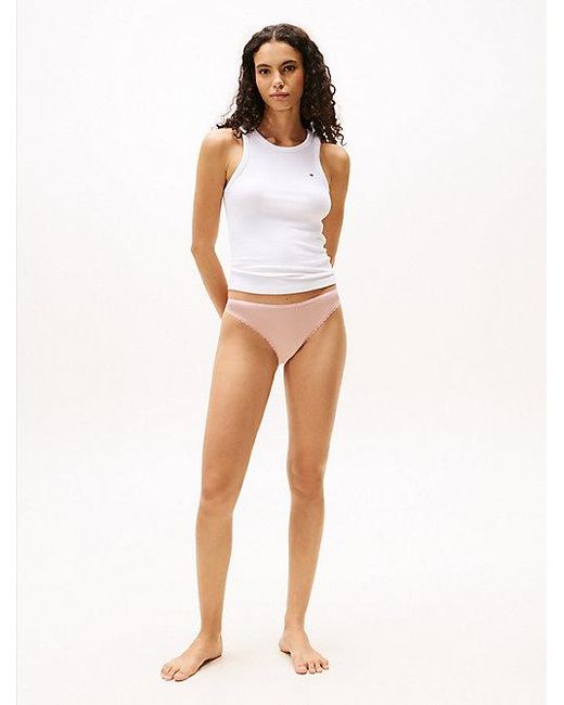 Tommy Hilfiger Set Van 3 Slips Met Kanten Rand in het White