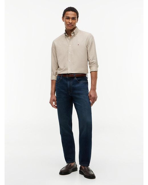 Tommy Hilfiger Blue Faded Regular Tapered Leg Jeans for men