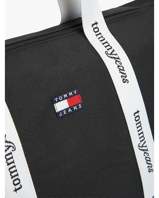 Tommy Hilfiger White Essential Repeat Logo Tote Bag