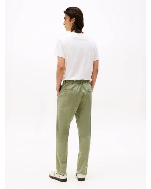 Pantaloni Isaac Regular Fit di Tommy Hilfiger in Green da Uomo