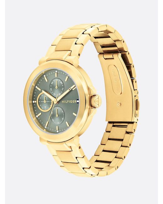 Tommy Hilfiger Metallic Stainless Steel Chain-link Strap Watch