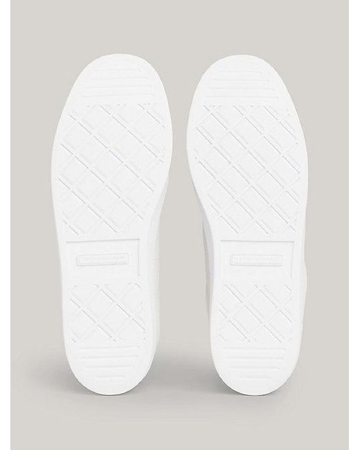 Tommy Hilfiger Heritage Suède Sneaker Met Colour-blocking in het White