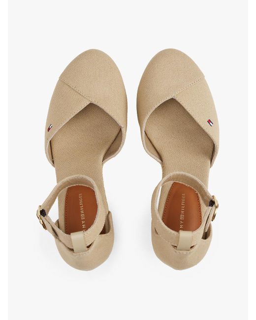 Espadrilles Compensées À Bride Cheville Tommy Hilfiger en coloris Natural
