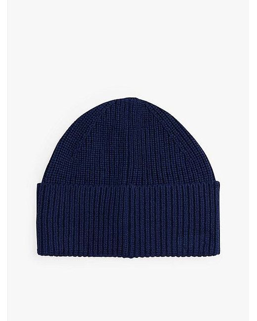 Gorro De Punto Con Insignia Th Tommy Hilfiger de hombre de color Blue