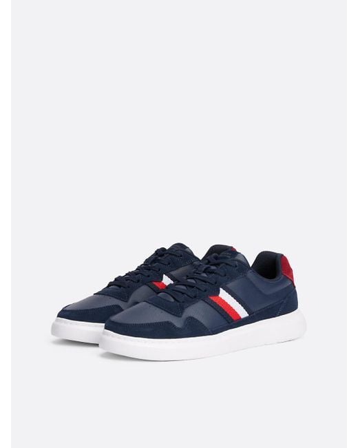 Baskets Légères En Daim À Semelle Cuvette Tommy Hilfiger pour homme en coloris Blue
