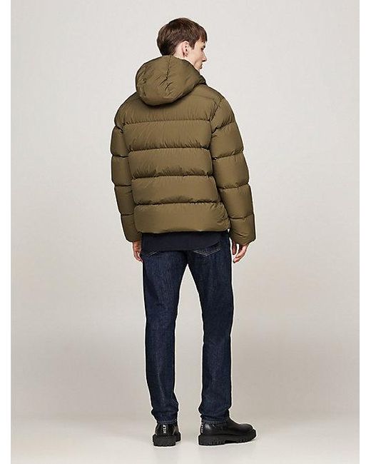 Tommy Hilfiger Daunengefüllte Puffer-Jacke Mit Kapuze in Brown für Herren