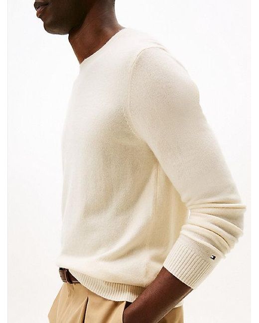 Tommy Hilfiger Smart Casual Trui Van Zuiver Kasjmier in het Natural voor heren
