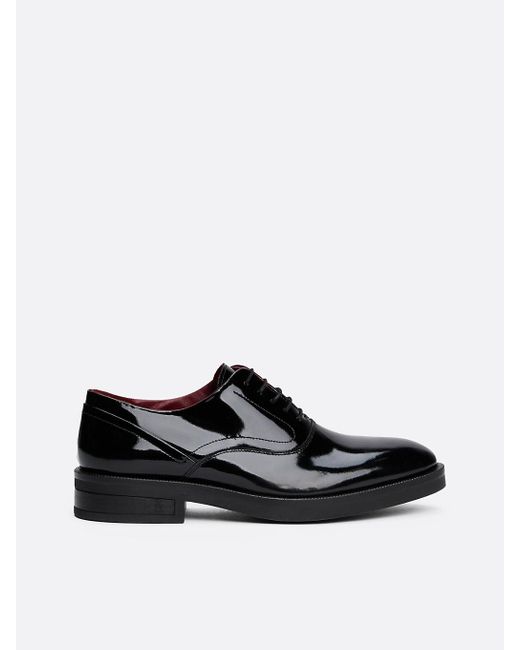 Tommy Hilfiger Black Th X Festive Patent Leather Derby Shoes for men