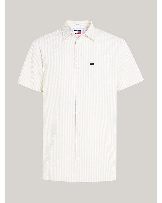 Tommy Hilfiger Seersucker Overhemd Met Strepen in het White voor heren