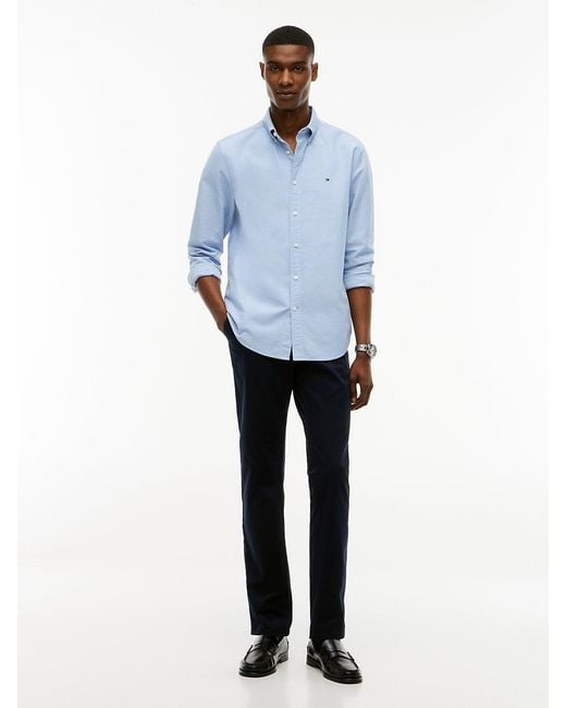 Tommy Hilfiger Blue Bleecker Slim Fit Chinos for men