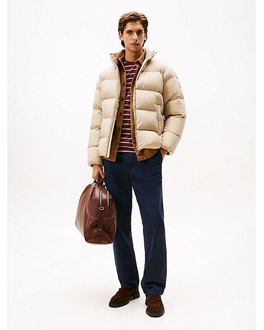 Tommy Hilfiger Waterafstotend Pufferjack Met Dons in het Natural voor heren