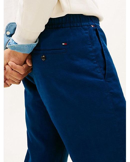 Tommy Hilfiger Harlem Sorona Linnen Mw0mw38801 Chino in het Blue voor heren