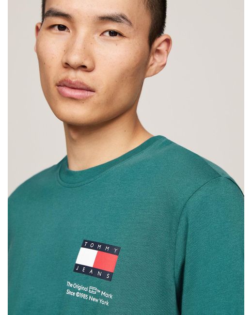 T-shirt ajusté Essential à logo Tommy Hilfiger pour homme en coloris Green