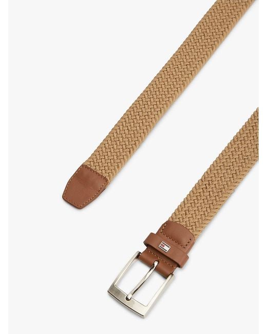 Tommy Hilfiger Multicolor Square Buckle Elastic Webbing Belt for men