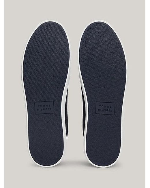 Tommy Hilfiger Essential Lace-up Canvas-Sneaker in Blue für Herren